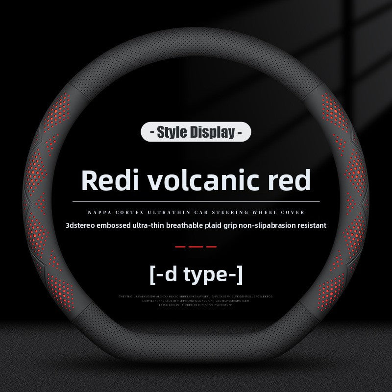 Car Steering Wheel Cover Non-Slip Breathable Leather
