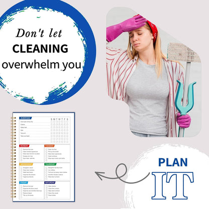 ADHD Cleaning Planner, Cleaning Schedule and Checklist, Undated Daily and Weekly