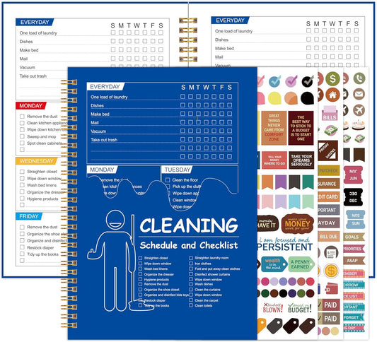 ADHD Cleaning Planner, Cleaning Schedule and Checklist, Undated Daily and Weekly