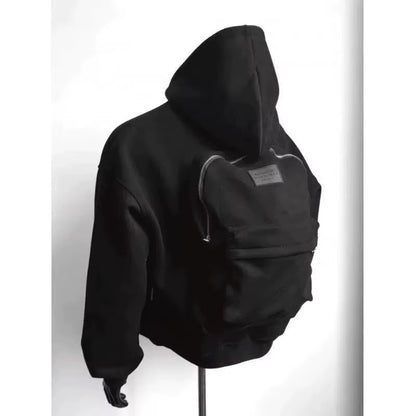 New Stylish Hoodie with 3D Pocket Design on the Back, Men'S Sports Top, Trendy, Versatile Plus-Size Hooded Sweatshirt.