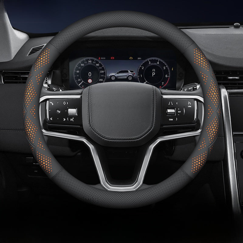 Car Steering Wheel Cover Non-Slip Breathable Leather