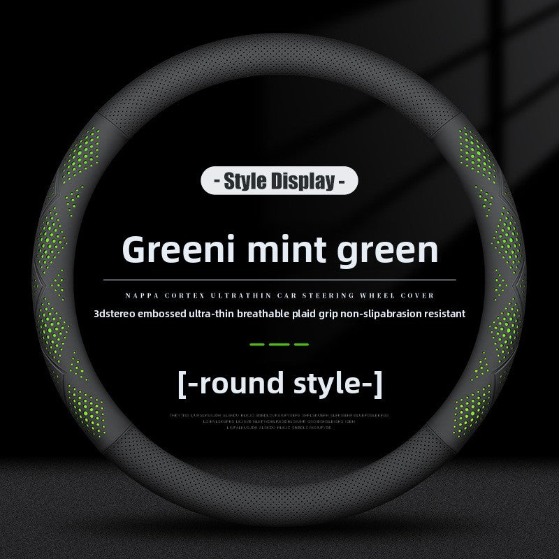 Car Steering Wheel Cover Non-Slip Breathable Leather