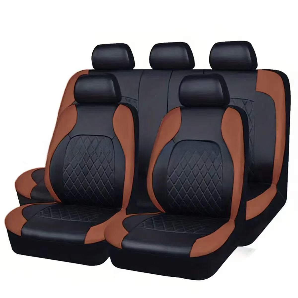 Universal Diamond Quilted PU Leather Car Seat Cover