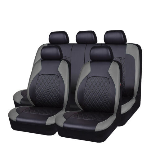 Universal Diamond Quilted PU Leather Car Seat Cover