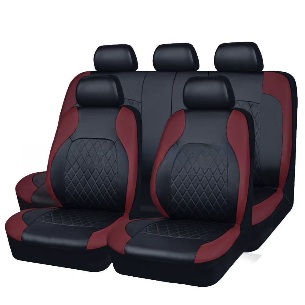 Universal Diamond Quilted PU Leather Car Seat Cover