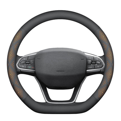Car Steering Wheel Cover Non-Slip Breathable Leather