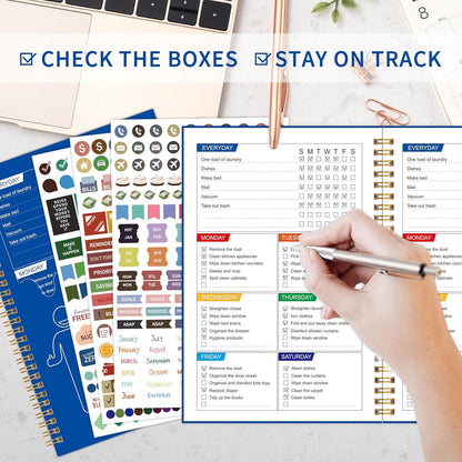 ADHD Cleaning Planner, Cleaning Schedule and Checklist, Undated Daily and Weekly