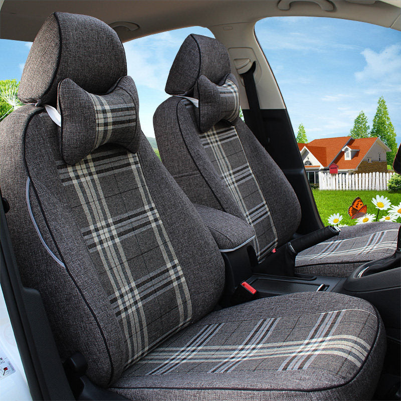 Car Seat Cover Full Protection Linen Blend