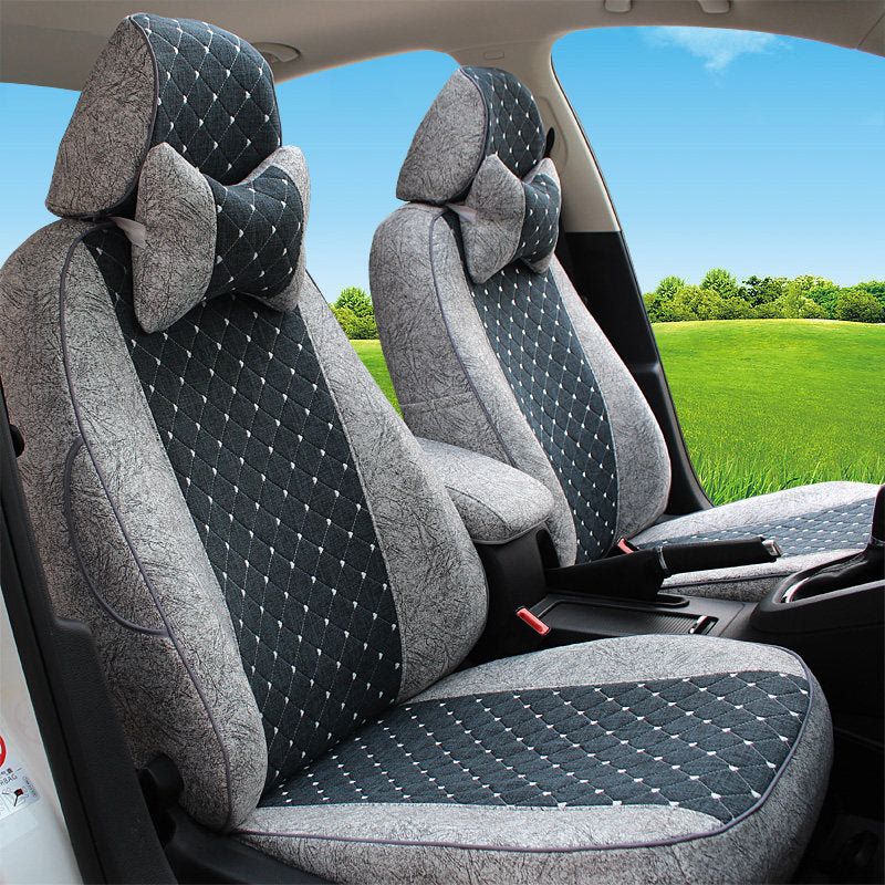 Car Seat Cover Full Protection Linen Blend