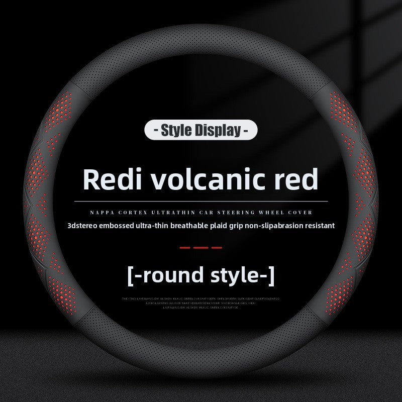 Car Steering Wheel Cover Non-Slip Breathable Leather