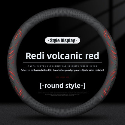Car Steering Wheel Cover Non-Slip Breathable Leather