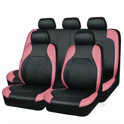 Universal Diamond Quilted PU Leather Car Seat Cover